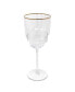 Фото #2 товара Shaped Bottom Rim Wine Glasses, Set of 6