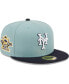 Фото #2 товара Men's Light Blue, Navy New York Mets Beach Kiss 59FIFTY Fitted Hat