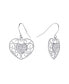 Серьги Giani Bernini Filigree Heart Gray&Pink