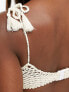 Фото #3 товара Rip Curl Oceans Together crochet crop bikini top in cream