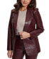 ფოტო #3 პროდუქტის Women's Emelie Faux-Leather Blazer