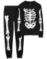 Фото #6 товара Adult 2-Piece Halloween Skeleton 100% Snug Fit Cotton Pajamas S