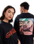 ASOS DESIGN unisex oversized license band t-shirt with Gorillaz prints in black