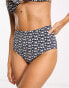 Фото #6 товара & Other Stories high waist bikini bottoms in navy floral