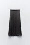 Zw collection pleated satin skirt