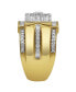 Banner of Bling Natural Certified Diamond 1.24 cttw Round Cut 14k Yellow Gold Statement Ring for Men