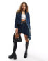 Фото #1 товара Weekday Gate co-ord asymmetric denim mini skirt in sapphire blue