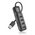 USB-разветвитель NGS PORT 2.0 Чёрный