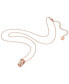 Rose Gold-Tone Crystal Intertwining Double-Row Pendant Necklace, 14-1/8" + 3" extender