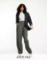 ASOS DESIGN Tall double button trouser in grey