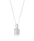 ფოტო #4 პროდუქტის Diamond Princess Solitaire Plus 18" Pendant Necklace (3/4 ct. t.w.) in 14k White Gold