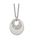 Фото #1 товара Chisel brushed Flower Cutout Pendant Cable Chain Necklace