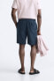 Viscose - linen bermuda shorts