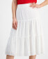 ფოტო #3 პროდუქტის Petite Pull-On Tiered Midi Skirt