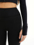 ASOS 4505 active fine rib kick flare leggings in black