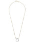 Фото #3 товара Wrapped diamond Circle Pendant Necklace (1/6 ct. t.w.) in 14k Gold, 16" + 1" extender, Created for Macy's