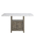 Фото #3 товара Grayson Rectangular Marble Counter Storage Table