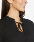 Womens Balloon Sleeve Blouse with Smocked Detail