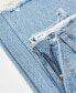 ფოტო #6 პროდუქტის Women's Frayed Ends Detail Wideleg Jeans