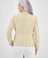 ფოტო #2 პროდუქტის Women's Houndstooth Faux Double-Breasted Jacket