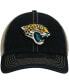 Фото #3 товара Men's Black, Natural Jacksonville Jaguars Trawler Trucker Clean Up Snapback Hat