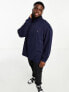 Фото #1 товара Polo Ralph Lauren Big & Tall multi icon logo half zip double knit sweatshirt in navy