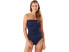 Фото #1 товара Tommy Bahama Women Pearl Shirred Bandeau One Piece Swimsuit Size 4
