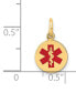 ფოტო #2 პროდუქტის Medical Info Disc Charm Pendant in 14k Gold