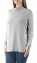 Фото #1 товара Charter Club Women's Long Sleeve Mock Neck Sweater Heather Platinum Gray L