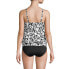 Women's Blouson Tummy Hiding Tankini Swimsuit Top Adjustable Straps