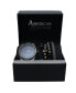 ფოტო #4 პროდუქტის Men's Grey Silicone Strap Watch 42mm Gift Set