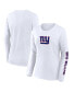 Фото #1 товара Women's White New York Giants Component Long Sleeve T-shirt