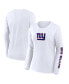 Women's White New York Giants Component Long Sleeve T-shirt Белый, XS - фото #1