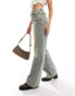 Free People low-waist wide leg jeans in mid blue