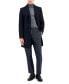 Фото #1 товара Men's Slim-Fit Migor Dark Blue Overcoat