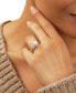 ფოტო #4 პროდუქტის Cubic Zirconia and Imitation Pearls Dara Ring