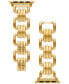 Фото #1 товара Браслет для часов Tory Burch Jewelry Link gold-Tone Stainless Steel для Apple Watch® 38мм/40мм