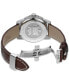 ფოტო #2 პროდუქტის Men's Swiss DS Podium Brown Leather Strap Watch 40mm