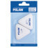 MILAN Blister Pack 2 Triangular Synthetic Rubber Erasers