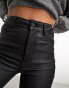 New Look coated skinny jeans in black