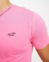 Hollister icon logo t-shirt in pink Розовый, 2XL - XXL - фото #4