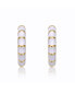 ფოტო #2 პროდუქტის Gigi Girl Kids 14k Yellow Gold Plated Enamel Seashell Half C-Hoop Earrings