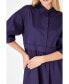 Фото #2 товара Women's Puff Sleeve Shirt Dress