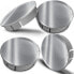 Biomar Labs® 4 x 60 mm Plastic Hub Caps Silver Silver Wheel Centre Caps Wheel Hub Caps Car Tuning CS 7