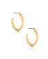 ფოტო #1 პროდუქტის Mara Elongated 18K Gold Plated Hoop Earrings