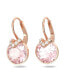 Crystal Round Cut Bella V Drop Earrings