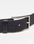 Фото #8 товара ASOS DESIGN smart faux leather belt with black buckle in black faux croc