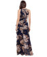 ფოტო #2 პროდუქტის Petite Chiffon Floral-Print Ruffle Dress