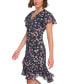 Фото #4 товара Petite Floral-Print Ruffled A-Line Dress
