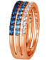 ფოტო #4 პროდუქტის Denim Ombré Sapphire (9/10 ct. t.w.) Ring in 14k White Gold, Rose Gold or Yellow Gold